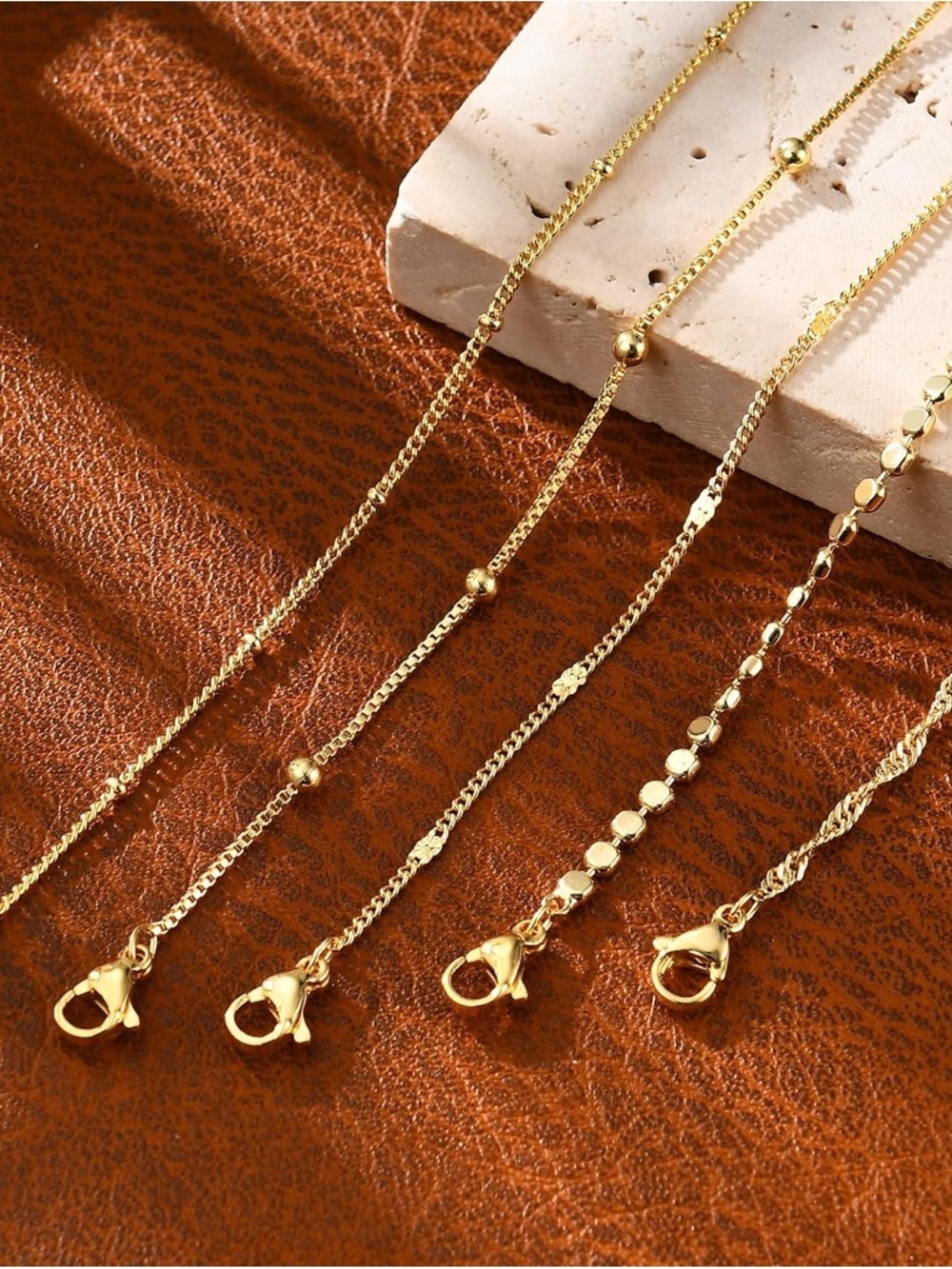 14K Gold Plated Stackable Bracelets - Picture 5 of 5